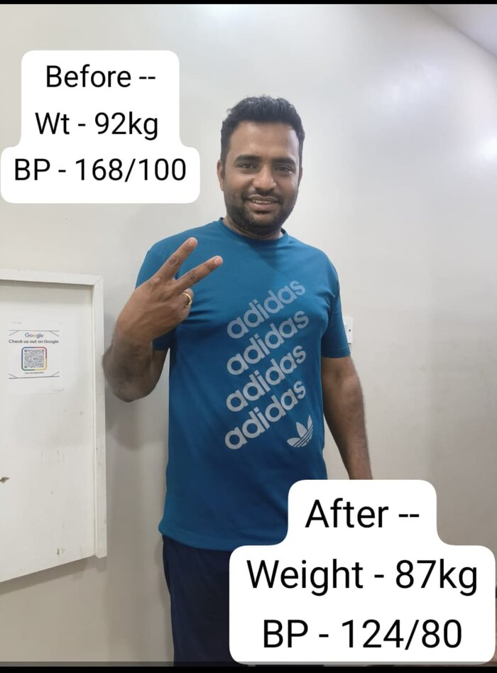 Patient blood pressure improvement at Madhavbaug Rambaug